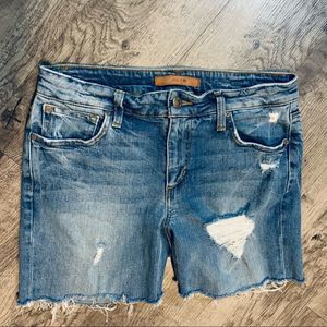 Joes Jeans Distressed Stretch Denim Shorts Size 27  From Anthropologie